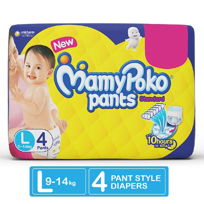 MamyPoko Pants Extra Absorb Diaper- Large Size Pack Of 4+4+4  Diaper(L-4+4+4) - L (12 Pieces) For Rs. 350 @ 50 % - Deals